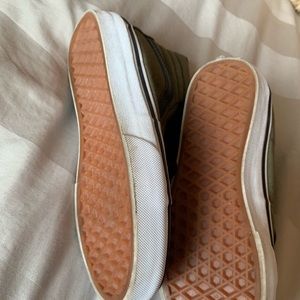 Vans Shoes - Army green and black skate shoes size kids 3.0 Vans Shoes - Army green and black skate shoes size kids 3.0
